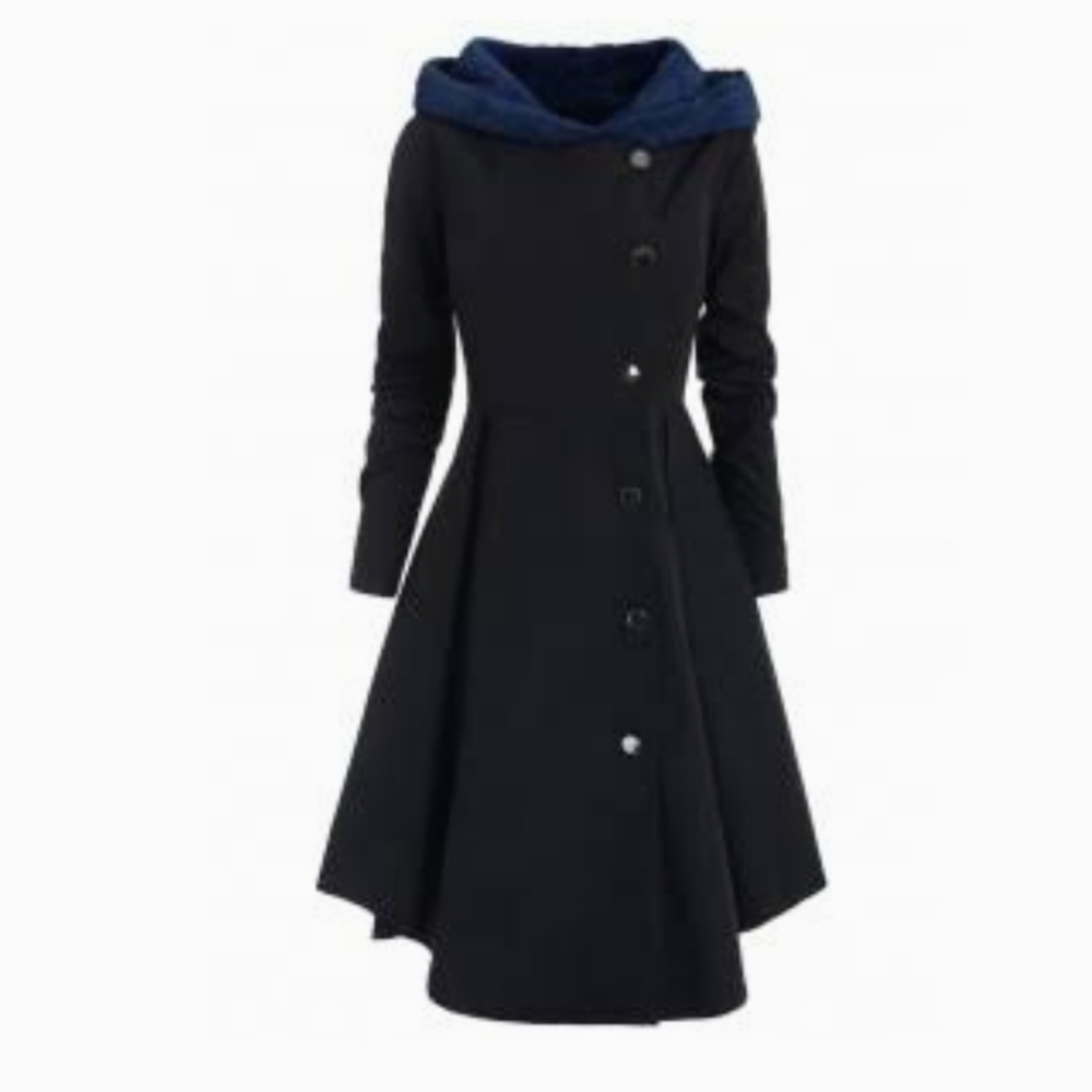 NWT 'Rose Gal' trench coat w/ faux fur collar